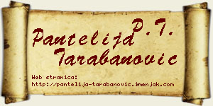 Pantelija Tarabanović vizit kartica